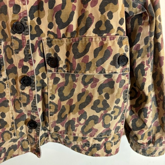 VERONICA BEARD Jeans Sz XL Animal Print Blazer Back Pleat Buttons Pockets Jacket - Picture 5 of 13